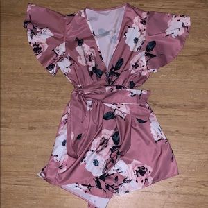 Pink wrapped romper
